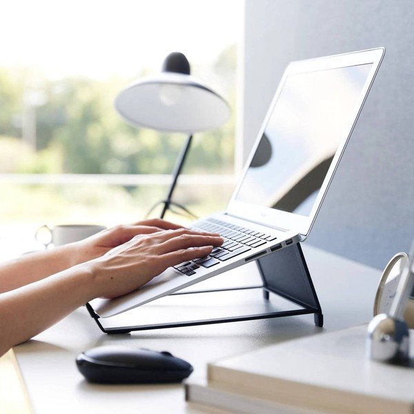 Crni metalni stalak za laptop Tower – YAMAZAKI-image-4