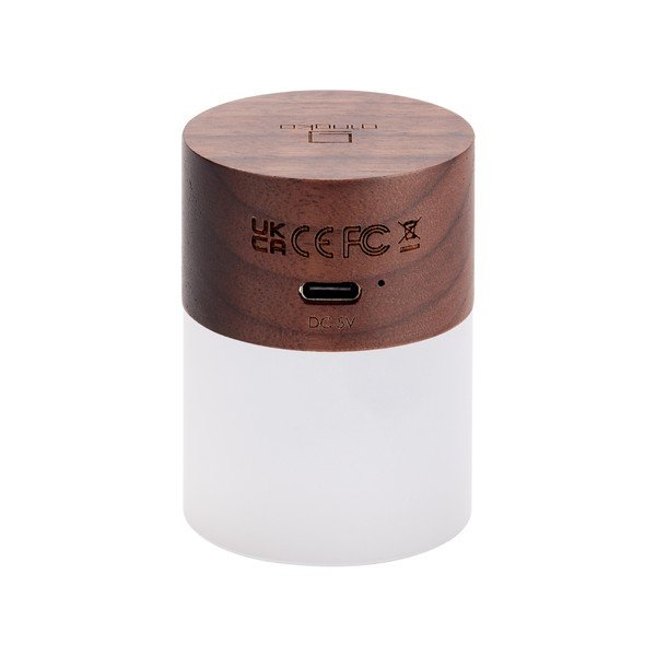 Tamno smeđa LED stolna lampa s mogućnosti zatamnjivanja sa staklenim sjenilom (visina 6 cm) Lemelia – Gingko-image-3