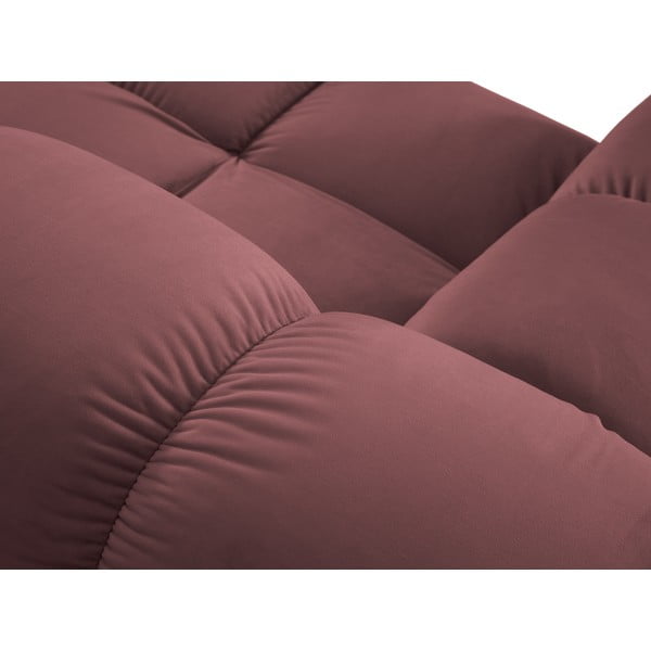 Ružičasta baršunasta sofa 379 cm Bellis – Micadoni Home-image-1