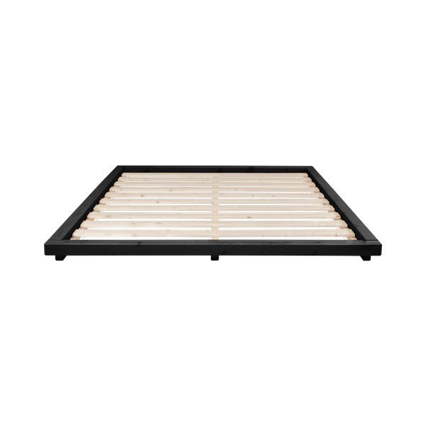 Bračni krevet od borovine s madracem i tatami Karup Design Dock Double Latex Black / Black, 160 x 200 cm-image-3