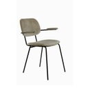 Blagovaonska baršunasta stolica bež boje Emma - Light & Living