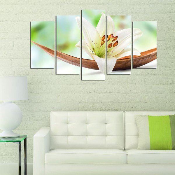 Višedijelna zidna slika Green Lily-image-1