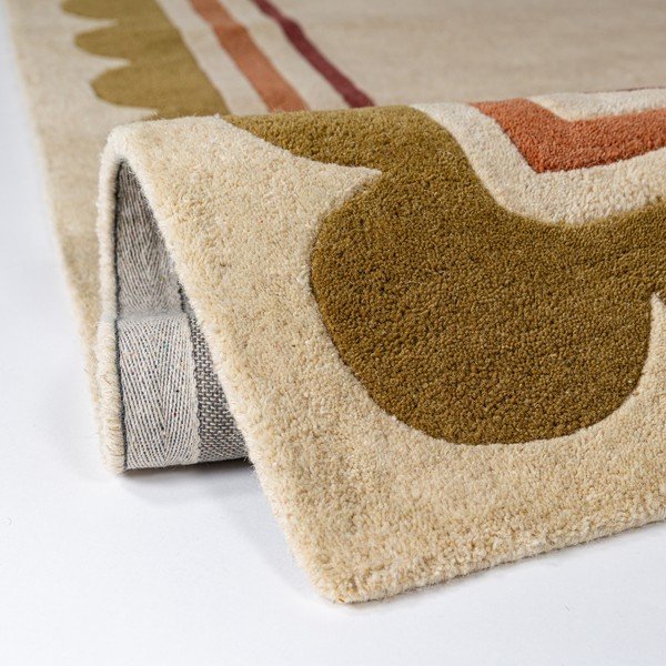 Ručno rađen vunen tepih u prirodnoj boji 120x170 cm Lois – Flair Rugs-image-4