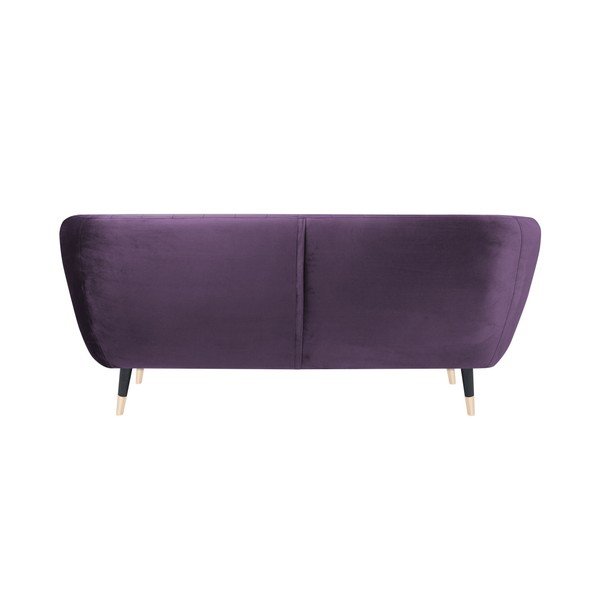 Ljubičasta sofa s crnim nogama Mazzini Sofas Benito, 158 cm-image-4
