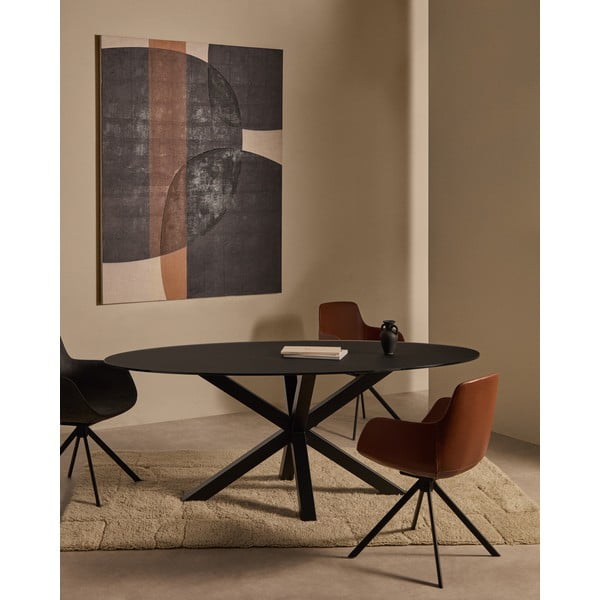 Blagovaonski stol sa staklenom pločom stola 100x200 cm Argo – Kave Home-image-1