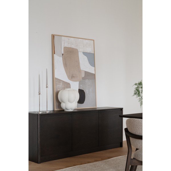 Komoda u dekoru hrasta u tamnoj prirodnoj boji 180x70x40 cm Melstone – Rowico-image-1