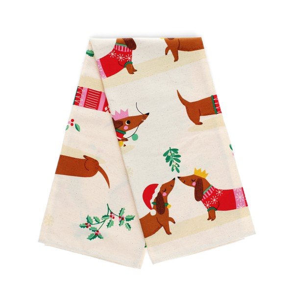 Pamučna kuhinjska krpa 70x50 cm Festive Sausage Dog – Rex London-image-2