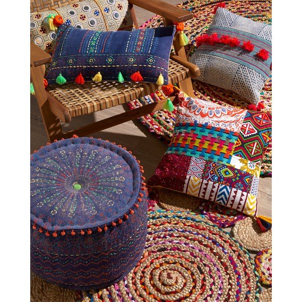 Tamnoplavi pouf La Forma Haakon, ø 45 cm-image-2