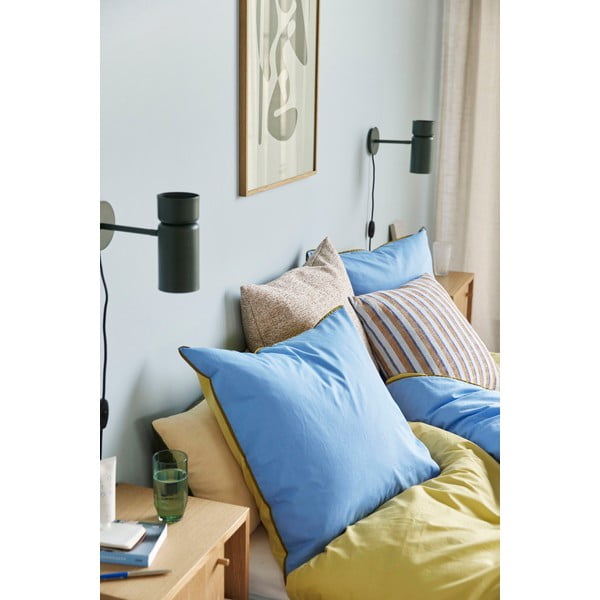 Plavo-žuta pamučna posteljina Hübsch Line, 140 x 200 cm-image-3