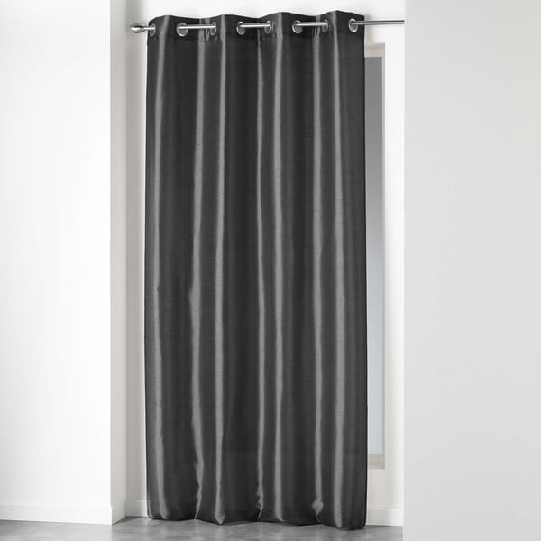 Tamno siva zavjesa od mikrosatena 140x240 cm Shana – douceur d'intérieur