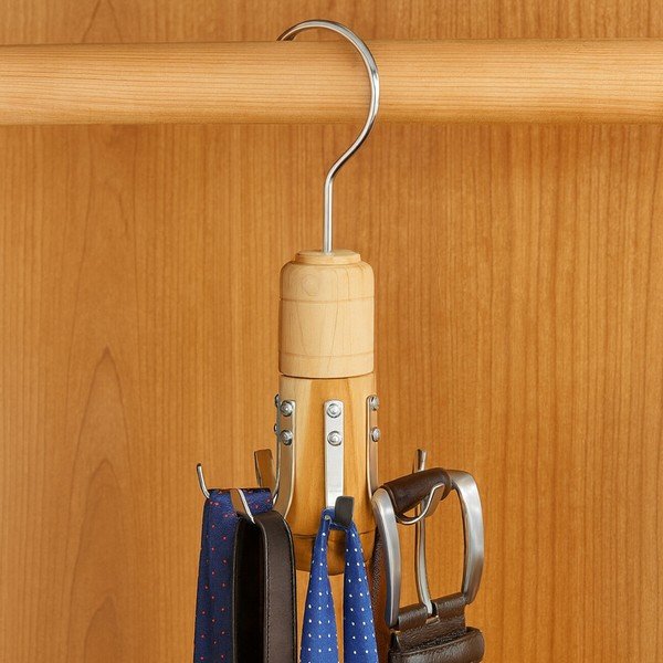 Viseća drvena vješalica za kravate i remenje The Dandy – Premier Housewares-image-2
