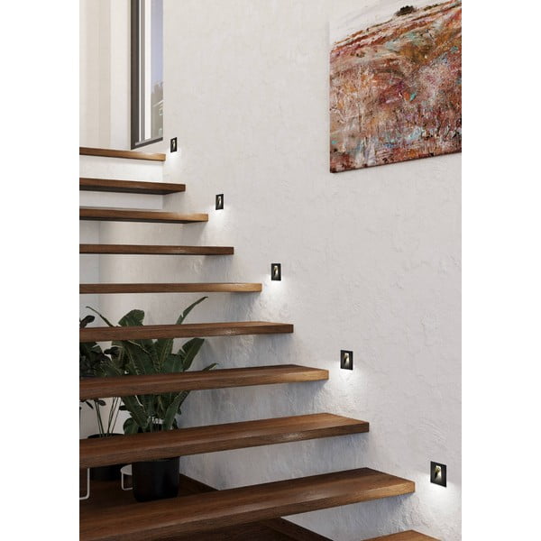 Crna LED zidna lampa MECINOS – EGLO-image-1