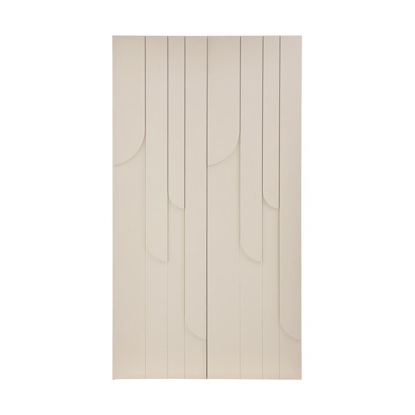 Svijetlo sivi ormar od masivnog bora 110x200x57 cm Rain – WOOOD-image-2