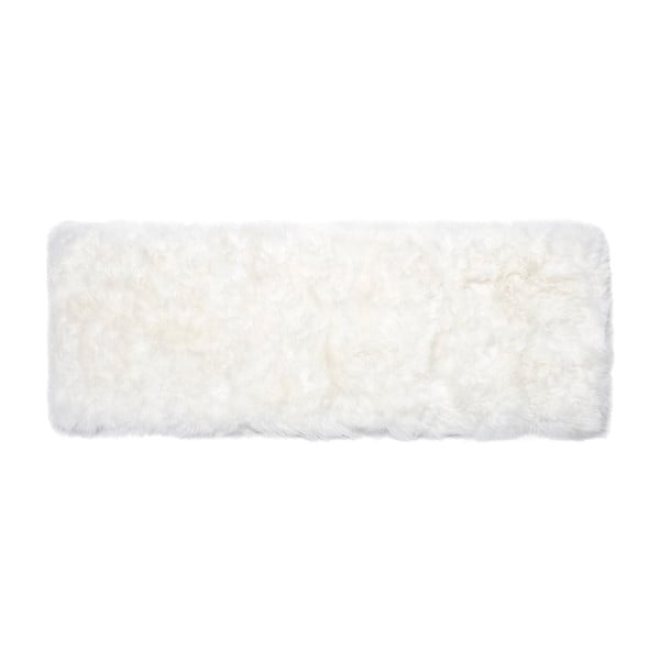 Bijeli tepih od ovčje vune Royal Dream Zeland Long, 70 x 190 cm