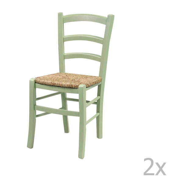 Set od 2 zimzelene stolice od punog drveta Evergreen House Slam za blagovanje