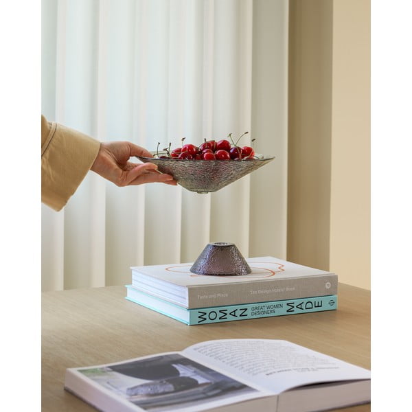 Zelena/smeđa staklena zdjela za voće ø 15 cm Bonbon – Hübsch-image-1