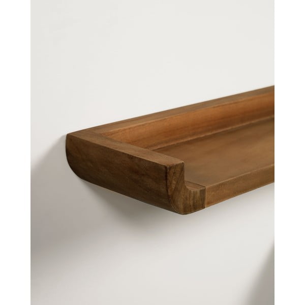 Police u setu 2 kom od masivne tikovine u prirodnoj boji 50 cm Shamel – Kave Home-image-2