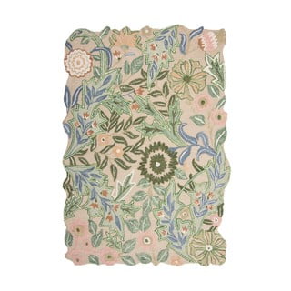 Zeleni ručno rađen vunen tepih 120x170 cm Bryony Shaped Floral – Flair Rugs
