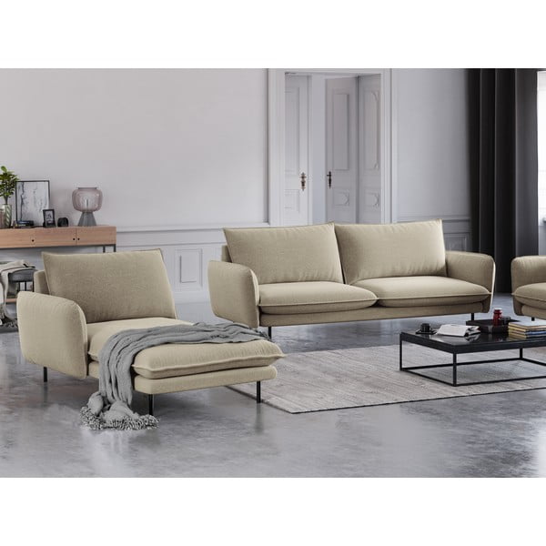 Bež ležaljka Cosmopolitan Design Vienna, lijevi kut-image-1