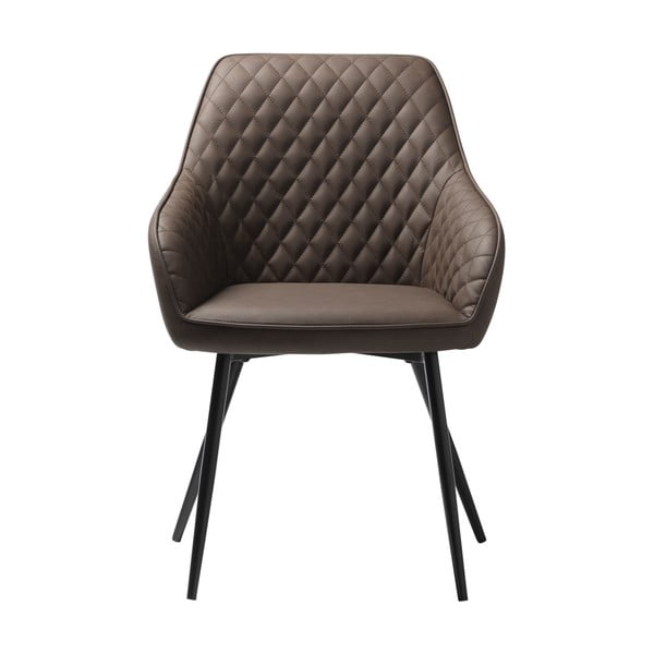 Blagovaona stolica od smeđe kože Unique Furniture Milton