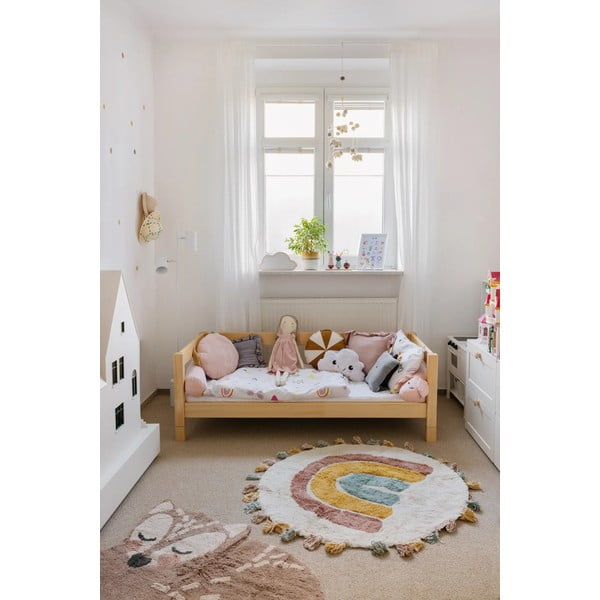 Dječji ručno izrađeni tepih Nattiot Rainbow, ø 110 cm-image-1