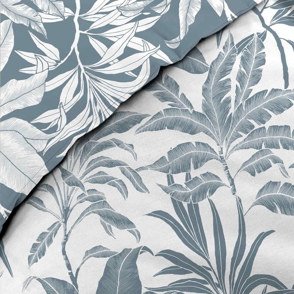 Bijela/plava pamučna posteljina za bračni krevet/za produženi krevet 240x220 cm Hera – douceur d'intérieur-image-2