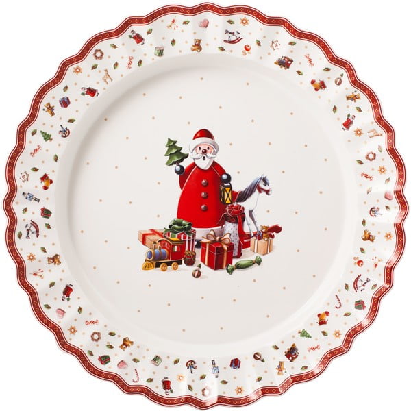 Bijeli porculanski tanjur za posluživanje s božićnim motivom Villeroy & Boch, ø 45 cm