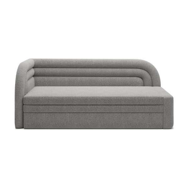 Siva sklopiva/s prostorom za odlaganje sofa od bouclé tkanine s lijevim kutom 223 cm Fabillo – ELTAP