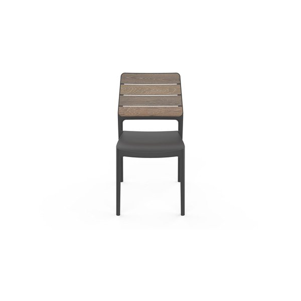 Tamno siva/tamno smeđa plastična vrtna stolica Deco Porto – Keter-image-1