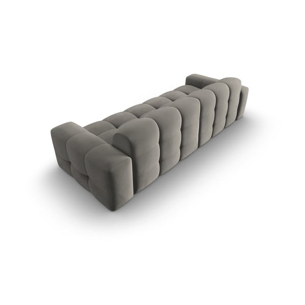 Siva baršunasta sofa 255 cm Kendal - Micadoni Home-image-4