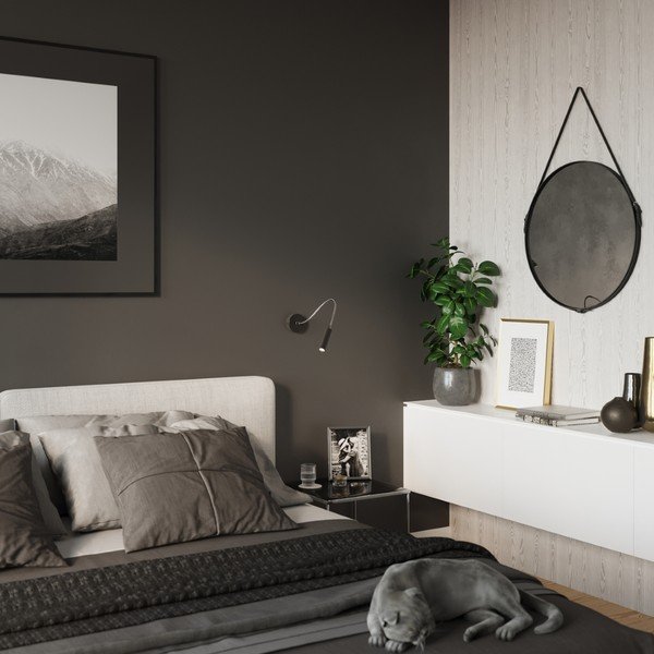 Crna zidna lampa Aludra – Sollux-image-3