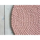 Ružičasti tepih od vunenih pompona Wooldot Ball Rugs, ⌀ 90 cm