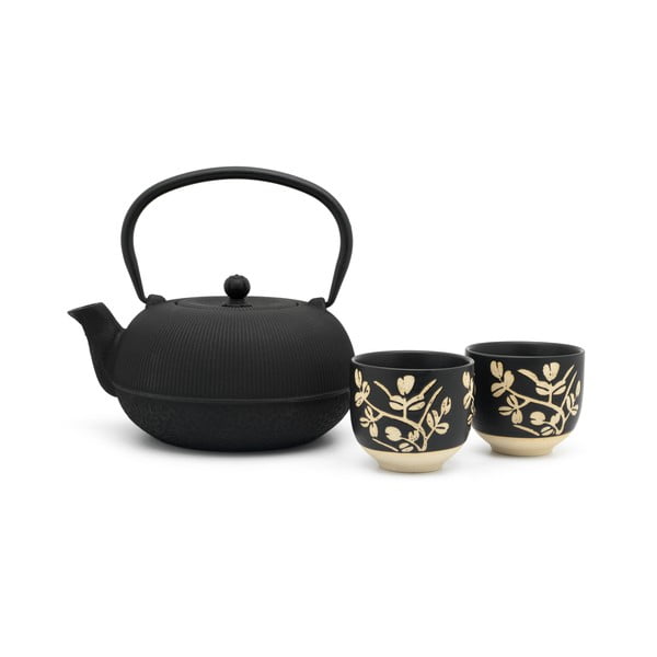 Crni porculanski/od lijevanog željeza servis za čaj Sichuan – Bredemeijer