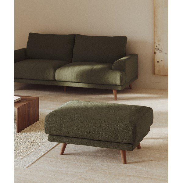Zeleni tabure od šenila Karin – Kave Home-image-1