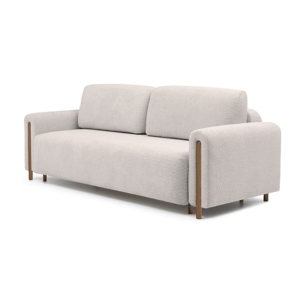 Bež sklopiva/s prostorom za odlaganje sofa od bouclé tkanine 244 cm Arcadova – ELTAP-image-2