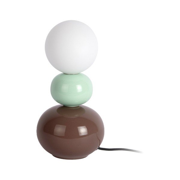 Mentol zelena/smeđa stolna lampa keramička (visina 26 cm) Firenze Pellet – Leitmotiv