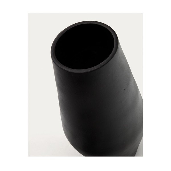 Mat crna ručno izrađena/visoka vaza od terakote (visina 61 cm) Posia – Kave Home-image-1
