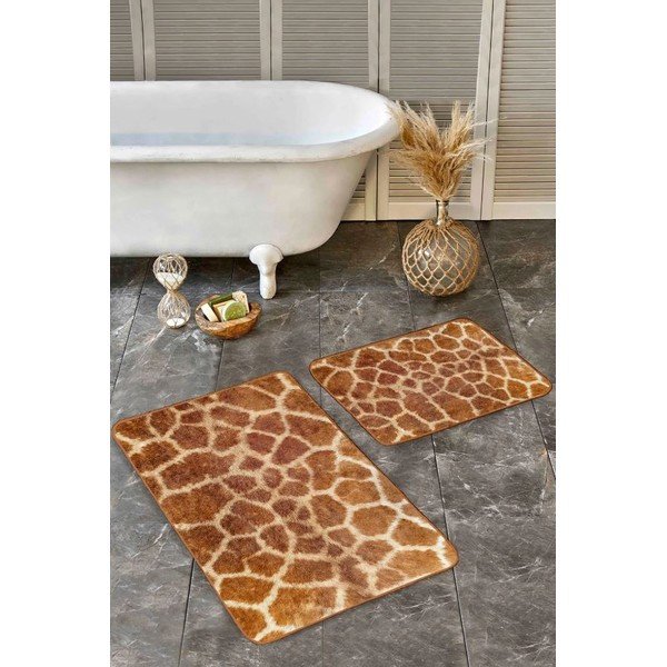 Smeđe od samta kupaonske prostirke u setu 2 kom 60x100 cm – Mila Home-image-4