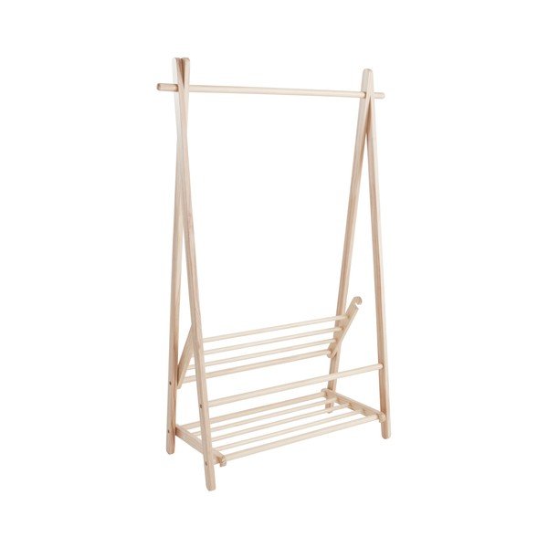 Stalak za odjeću od masivnog bora u svijetloj prirodnoj boji 100x150x41 cm Cole – Jotex