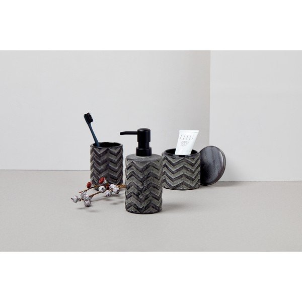 Tamnosiva ručno oslikana čaša za četkice za zube Wenko Mantua-image-4