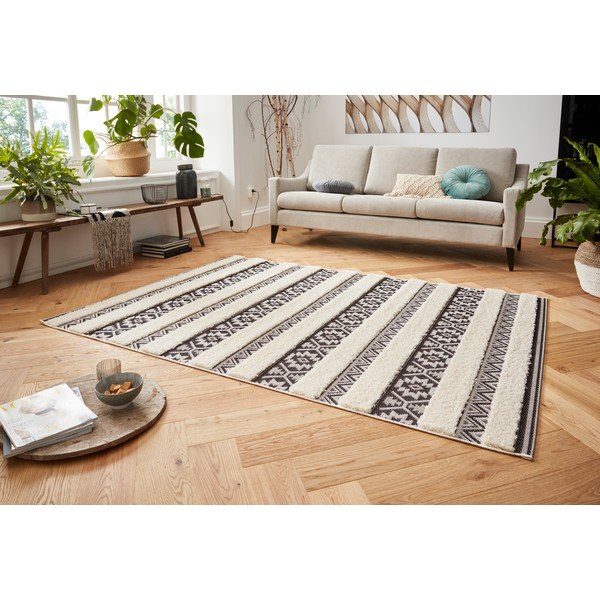 Krem crni tepih Mint Rugs Temara, 200 x 290 cm-image-3
