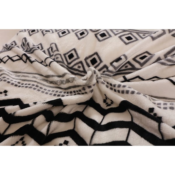 Crno-krem posteljina za krevet za jednu osobu od mikropliša 140x200 cm – My House-image-1