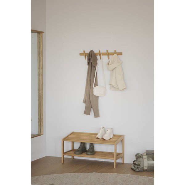 Ormarić za cipele od punog hrasta u prirodnoj boji Hillmond – Rowico-image-3