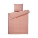 Narančasta-svjetlo ljubičasta posteljina za krevet za jednu osobu od krepa 140x200 cm Bæk&Bølge – JUNA