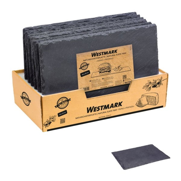 Pladnjevi u setu 6 kom od škriljevca 20x30 cm Tapas&Friends – Westmark-image-3