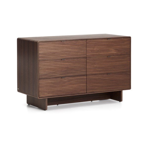 Komoda u dekoru oraha u tamnoj prirodnoj boji 120x75x50 cm Norlen – Kave Home
