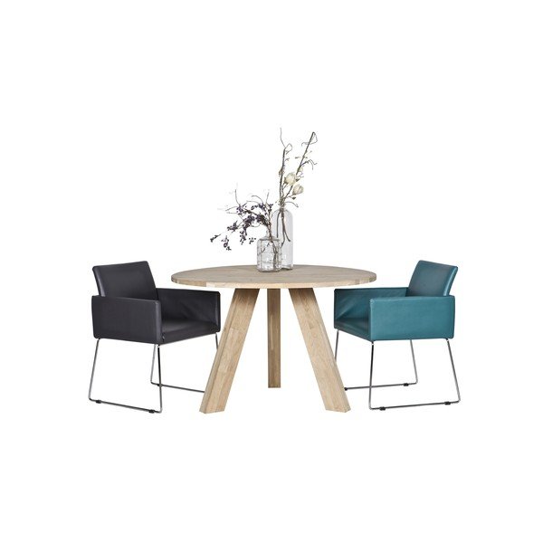 Blagovaonski stol od hrastovog drveta DRVO Rhonda, ø 129 cm-image-3