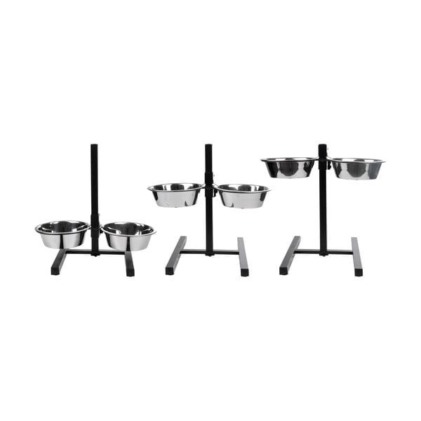 Set posuda s postoljem od nehrđajućeg čelika za pse – Love Story-image-2