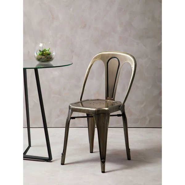 Mjedena metalna blagovaonska stolica Grange – Premier Housewares-image-3