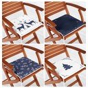 Jastuci za sjedenje u setu 4 kom s božićnim motivom 40x40 cm Blue Christmas – Mila Home